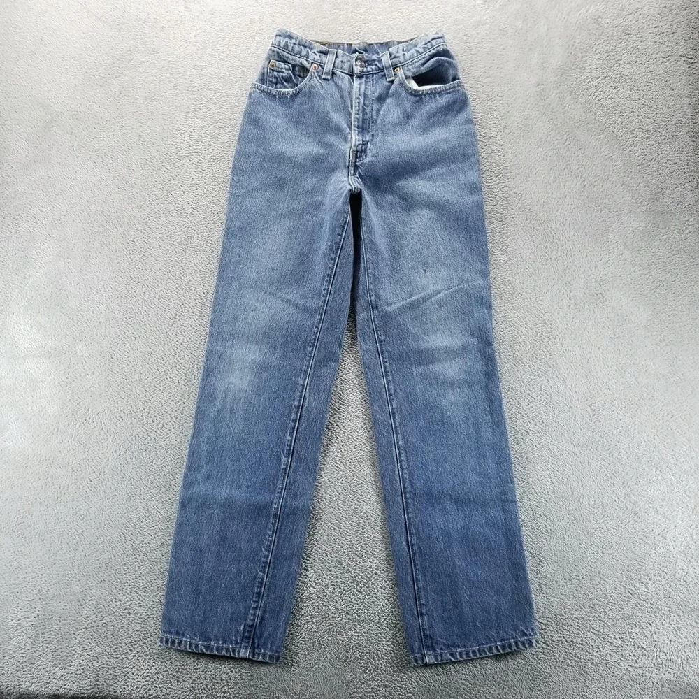 VTG Levis 505 Jeans Mens 25x30 Blue Regular Straight Made in USA Talon Zip 80s